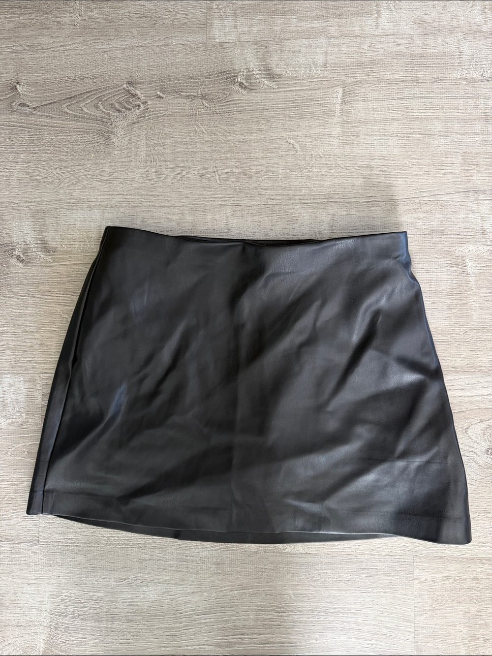 Abercrombie & Fitch Scarlett Black Faux Leather Mini Skort